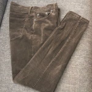 Banana Republic Black coffee corduroy skinny pants